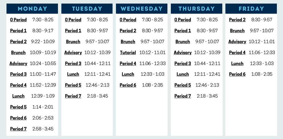 Bell Schedule